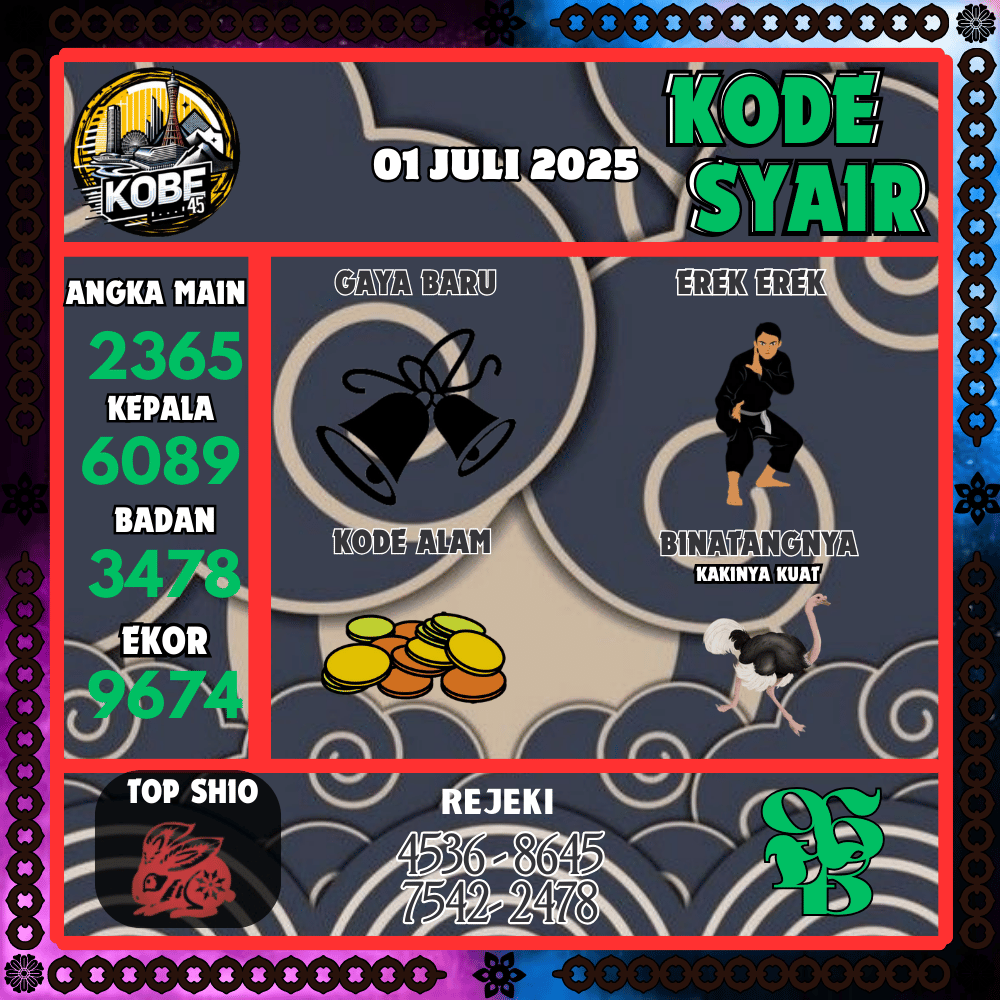 Kode Syair Kobe45 Pools - Juli Pools 