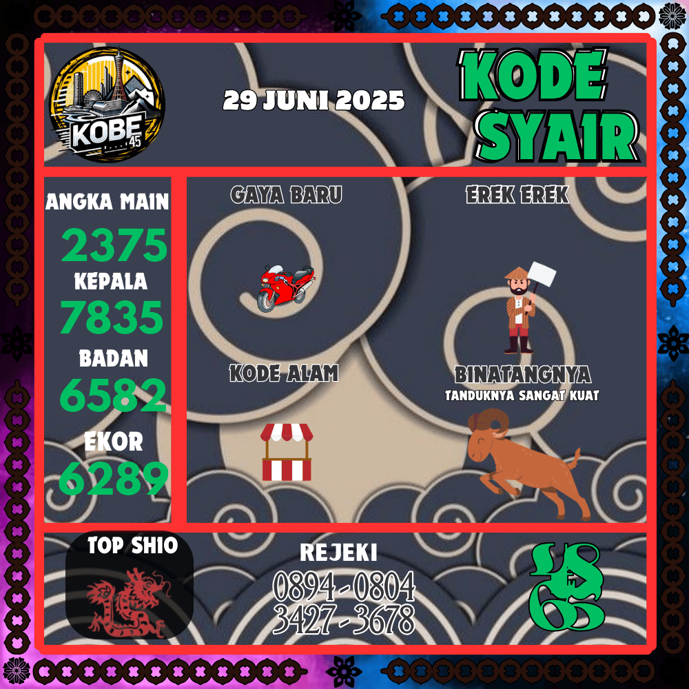 Kode Syair Kobe45 Pools - Juni Pools 