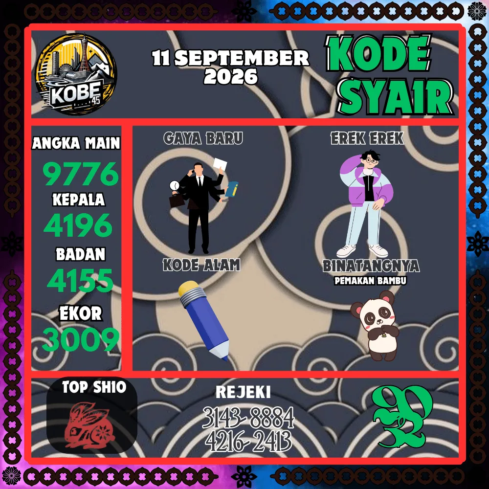 Kode Syair Kobe45 Pools - September 2026