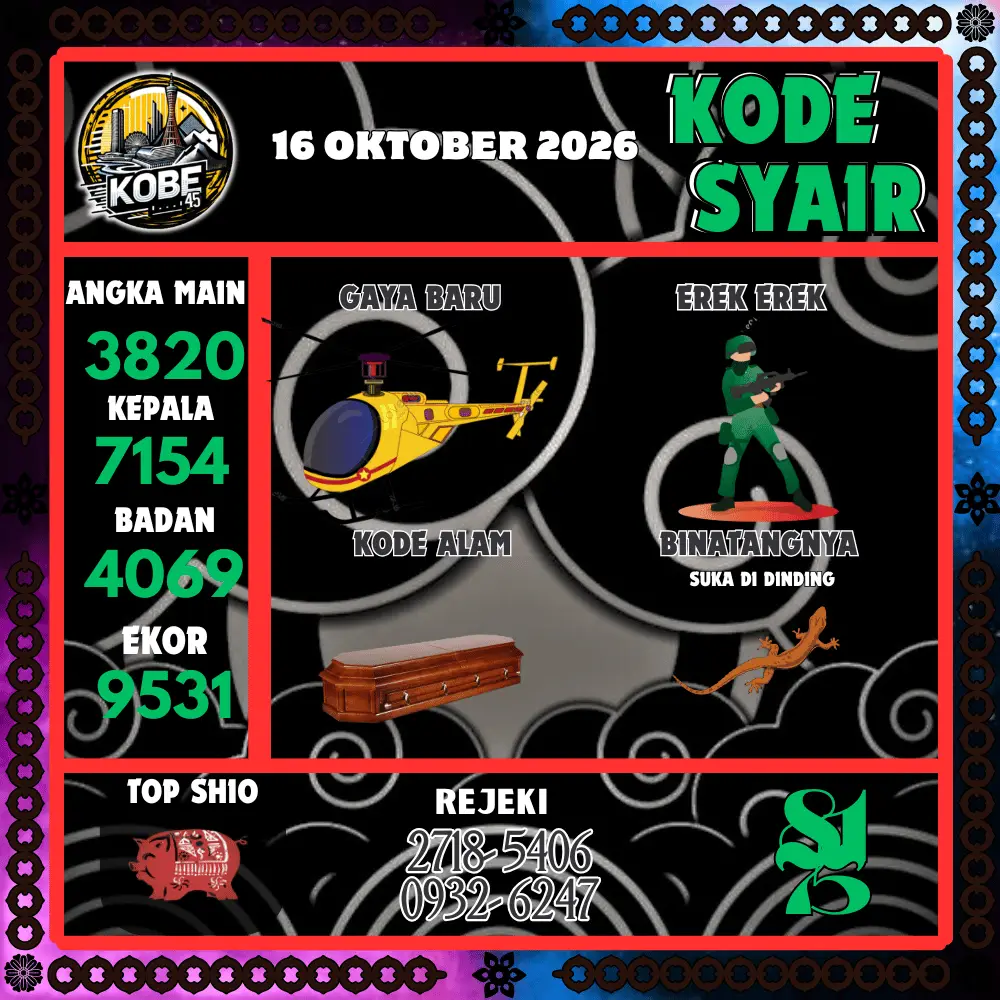 Kode Syair Kobe45  Pools - Oktober 2026
