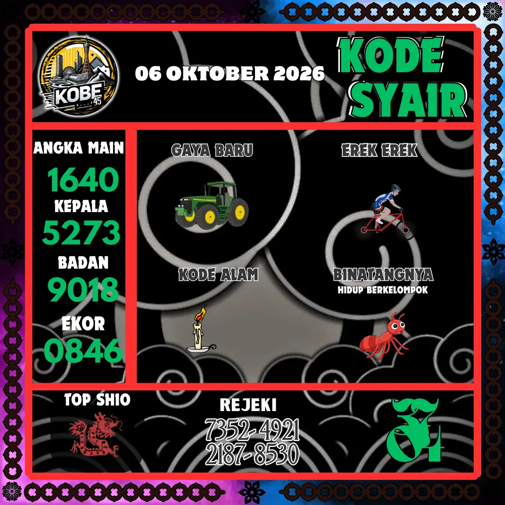 Kode Syair Kobe45  Pools - Oktober 2026
