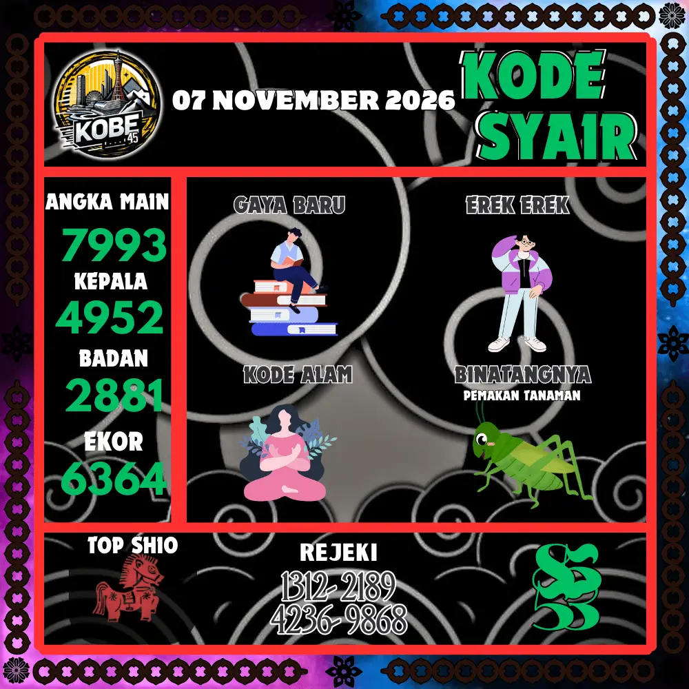 Kode Syair Kobe45  Pools - November 2026

