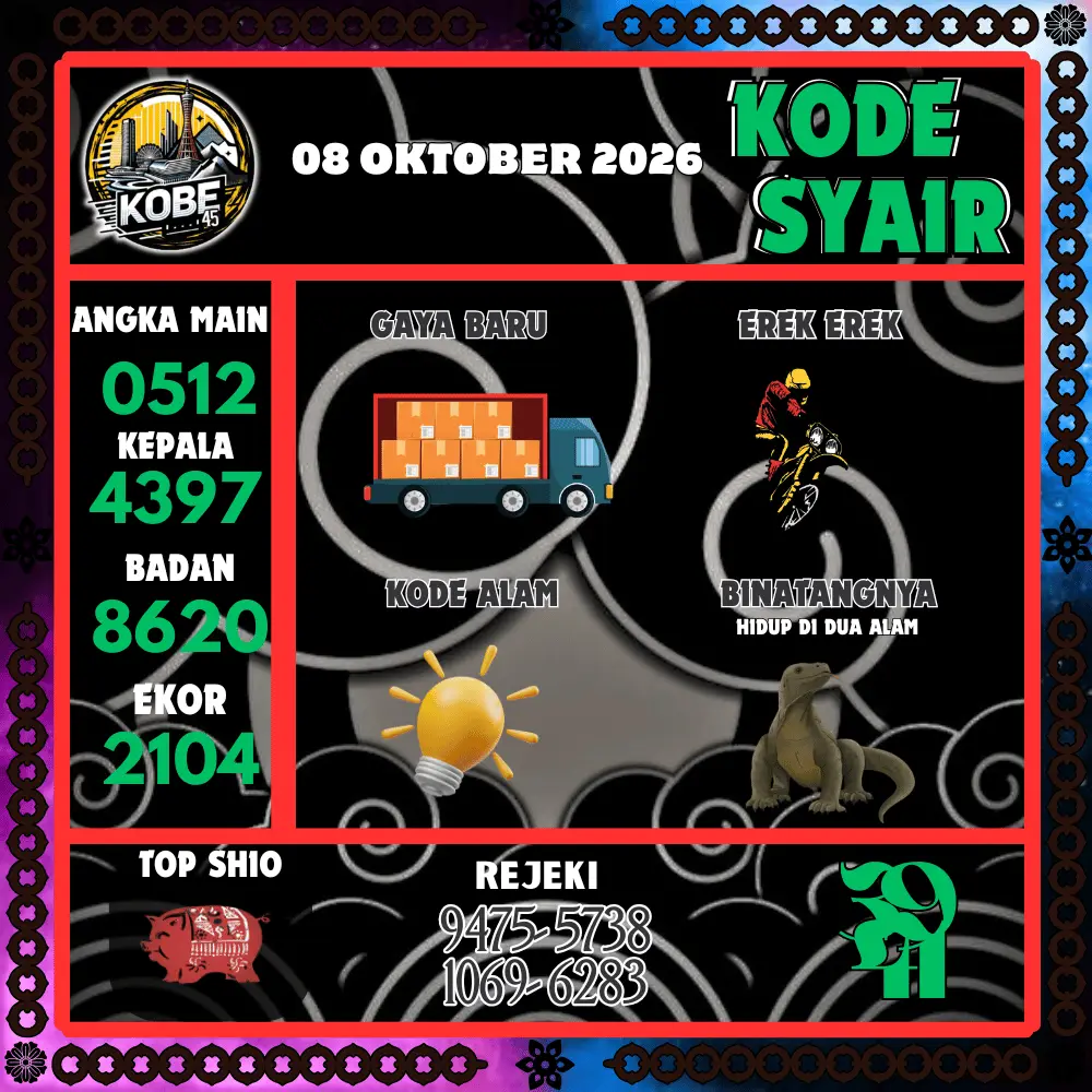 Kode Syair Kobe45  Pools - Oktober 2026
