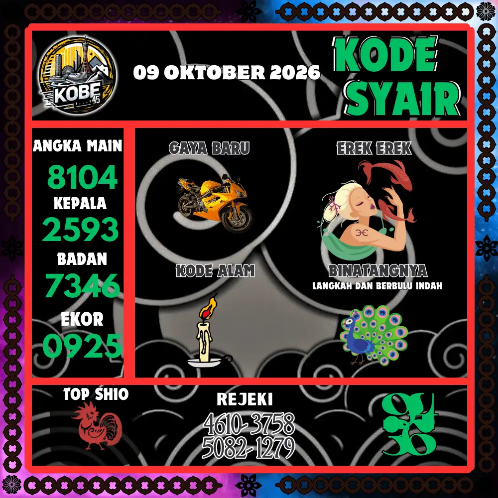 Kode Syair Kobe45  Pools - Oktober 2026
